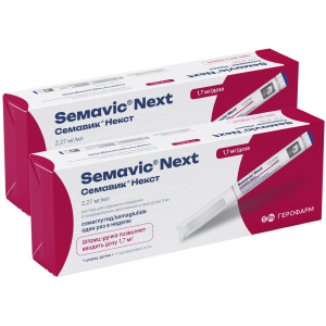 Купить: Набор 2 уп. Семавик Некст 1,7 мг/доза 3 мл 1 шприц-ручка + 4 иглы