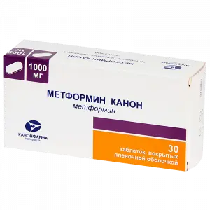 Купить Метформин-Канон 1000 мг 30 шт таблетки покрытые пленочной оболочкой