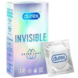Купить: Durex Invisible Extra Lube 12 шт презервативы с дополнительной смазкой
