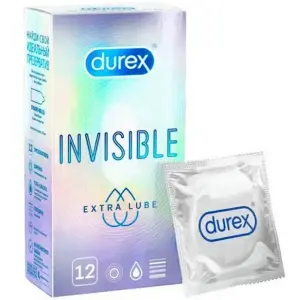Купить Durex Invisible Extra Lube 12 шт презервативы с дополнительной смазкой