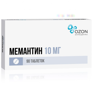 Купить: Мемантин 10 мг 90 шт таблетки покрытые пленочной оболочкой