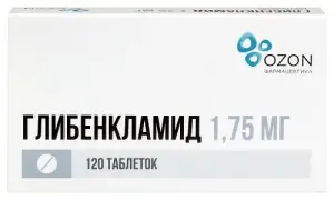 Купить Глибенкламид 1,75 мг 120 шт таблетки