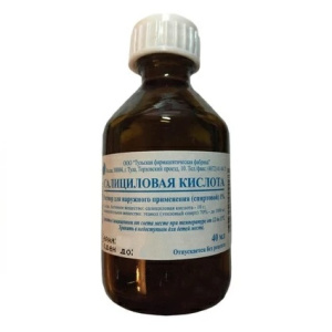 Купить: Салициловая кислота 1 % 40 мл спиртовой раствор для наружного применения