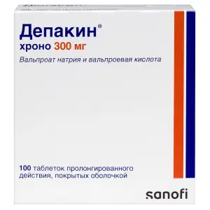 Купить Депакин Хроно 300 мг 100 шт таблетки покрытые оболочкой пролонгированного действия