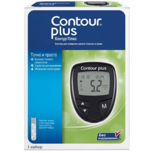 Купить: Contour Plus глюкометр система контроля уровня глюкозы в крови