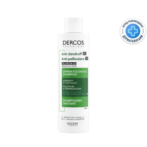 Купить: Vichy Dercos 200 мл шампунь-уход интенсивный против перхоти для нормальных и жирных волос