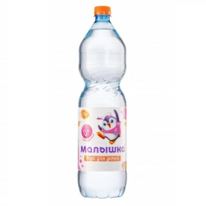 Купить: Малышка 1,5 л вода питьевая без газа голубая пэт
