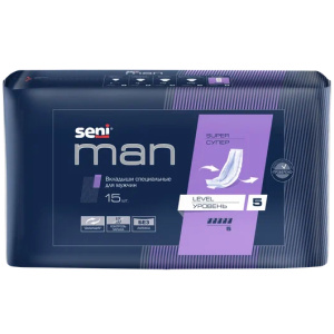 Купить: Seni Man Super Level 5 15 шт вкладыши урологические для мужчин