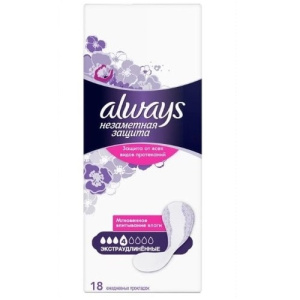Купить: Always Незаметная защита 18 шт прокладки ежедневные экстраудлиненные