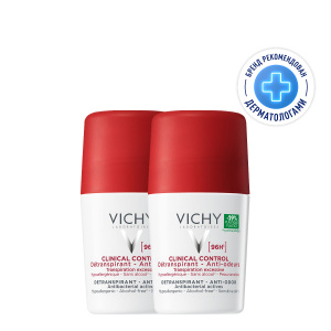 Купить: Vichy Clinical Control 50 мл 2 шт дезодорант-антиперспирант против избыточного потоотделения 96 ч
