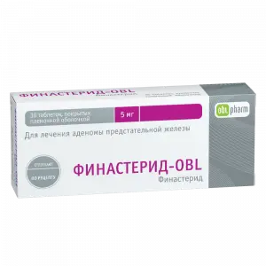Купить Финастерид-OBL 5 мг 30 шт таблетки покрытые пленочной оболочкой
