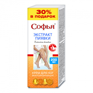Купить: Софья 200 мл крем для ног с экстрактом пиявки