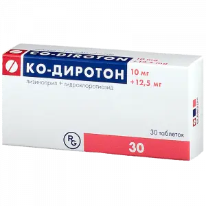 Купить Ко-Диротон 12,5 мг + 10 мг 30 шт таблетки