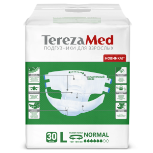 Купить: TerezaMed 30 шт подгузники для взрослых размер L нормал