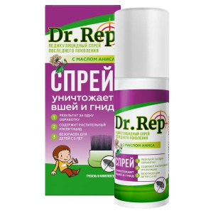 Купить: Dr.Rep 100 мл средство педикулицидное спрей с гребнем