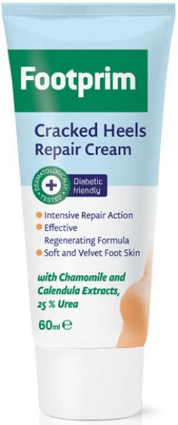 Купить: Footprim 60 мл крем для восстановления потрескавшейся кожи пяток