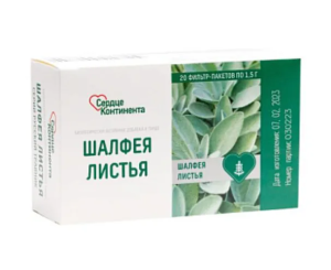 Купить: Фиточай сердце континента 1,5 г 20 шт шалфея лист фильтр-пакет