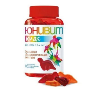 Купить: Юнивит Кидс 30 шт пастилки жевательные динозавр