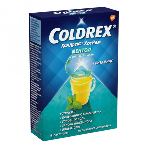 Купить: Колдрекс Хотрем 5 шт порошок для приготовления раствора для приема внутрь ментол-мед-лимон