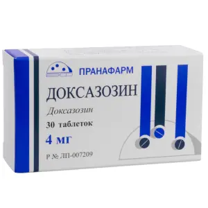 Купить Доксазозин 4 мг 30 шт таблетки 