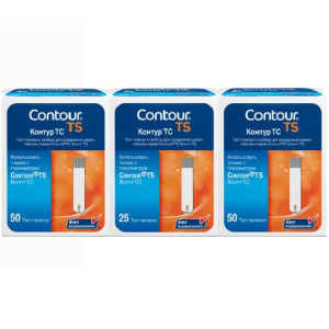 Купить: Contour TS 50 шт х 2 уп + 25 шт тест-полоски к глюкометру