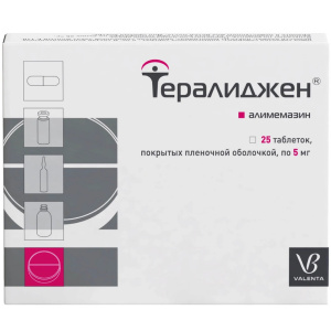 Купить: Тералиджен 5 мг 25 шт таблетки покрытые пленочной оболочкой
