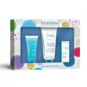 Купить: Bioderma Atoderm набор праздничн крем 200мл + гель 100мл + бальзам д/губ