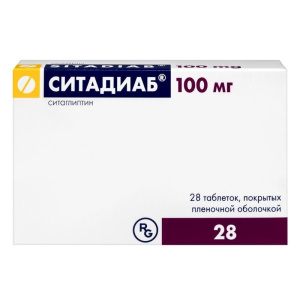 Купить: Ситадиаб 100 мг 28 шт таблетки покрытые пленочной оболочкой