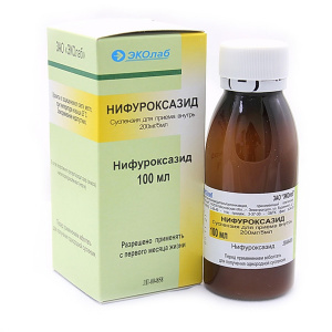 Купить: Нифуроксазид 200 мг / 5 мл 100 мл суспензия для приема внутрь