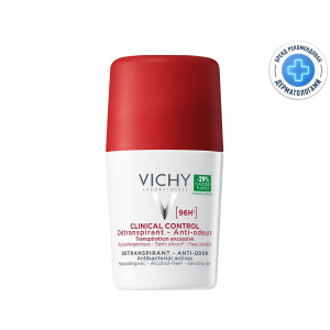 Купить: Vichy Clinical Control 50 мл дезодорант-антиперспирант шариковый  с защитой от избыточного потоотделения 96 ч с цинком и перлитом