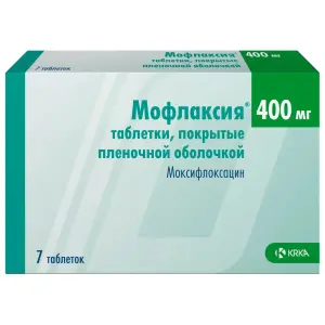 Купить Мофлаксия 400 мг 7 шт таблетки покрытые пленочной оболочкой