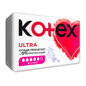 Купить: Kotex Ultra Super 8 шт с сеточкой