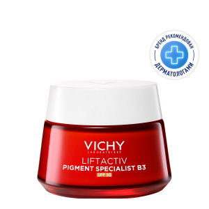 Купить: Vichy LiftActiv 50 мл крем антивозрастной дневной  с витамином B3 и пептидами против пигментации и морщин SPF 50