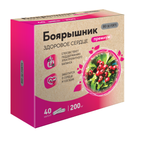Купить: Здоровое Сердце Боярышник Премиум BioForte капсулы массой 40 шт