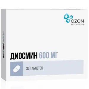 Купить Диосмин 600 мг 30 шт таблетки покрытые пленочной оболочкой