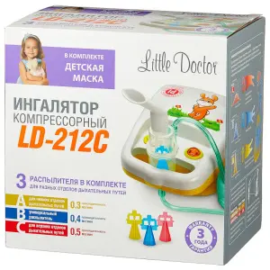Купить Little Doctor LD-212С ингалятор компрессорный компактный желтый