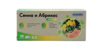 Купить: Сенна и абрикос 30 шт таблетки