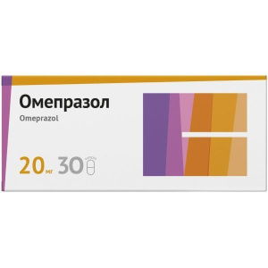 Купить: Омепразол 20 мг 30 шт капсулы