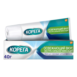 Купить: Корега 40 г крем для фиксации зубных протезов освежающий
