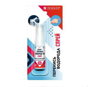 Купить: Перекись Водорода Леккер 10 мл спрей кожный антисептик
