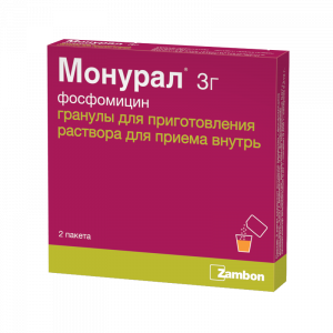 Купить: Монурал 3 г 2 шт гранулы для приготовления раствора для приема внутрь пакет