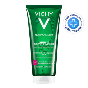Купить: Vichy Normaderm Phytosolution  200 мл гель очищающий  для проблемной кожи лица и тела от прыщей и акне