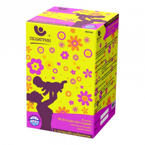 Купить: Пелигрин 60 шт прокладки-вкладыши лактационные одноразовые с суперабсорбентом