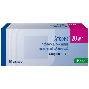 Купить: Аторис 20 мг 30 шт таблетки покрытые пленочной оболочкой