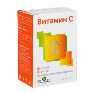 Купить: Mirrolla Витамин С 900 мг 10 шт порошок шипучий саше-пакеты