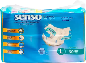 Купить: Senso Med подгузники размер L 30 шт стандарт плюс