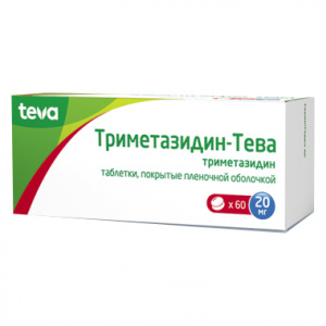 Купить: Триметазидин-Тева 20 мг 60 шт таблетки покрытые пленочной оболочкой