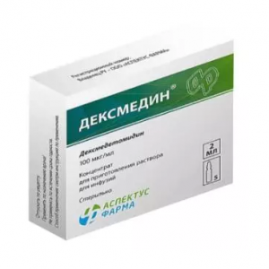 Купить: Дексмедин 100 мкг / мл 2 мл 5 шт концентрат для приготовления раствора для инфузий