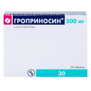 Купить: Гроприносин 500 мг 30 шт таблетки