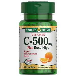Купить: Nature's Bounty Витамин С 500 мг и Шиповник 100 шт таблетки